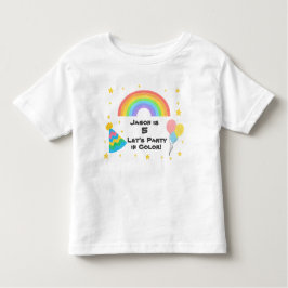 Bewerkbare Crayon Style – Rainbow Celebration Kinder Shirts