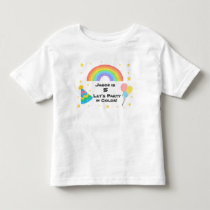 Bewerkbare Crayon Style – Rainbow Celebration Kinder Shirts