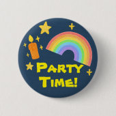Bewerkbare Crayon Style – Rainbow Celebration Ronde Button 5,7 Cm (Voorkant)
