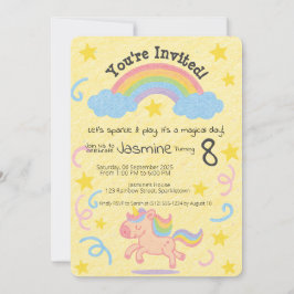 Bewerkbare Crayon Style – Unicorn Dream Sparkle Kaart