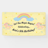 Bewerkbare Crayon Style – Unicorn Dream Sparkle Spandoek (Horizontaal)