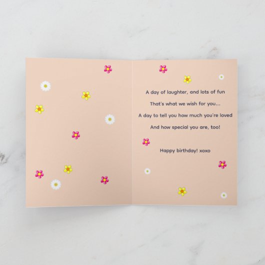 Bewerkbare Creative Mouse Grootdochter Verjaardag Kaart (Binnen)