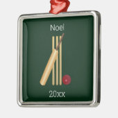 bewerkbare cricket met een kaartje metalen ornament (Links)