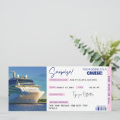 Bewerkbare Cruise Ticket Verrassingsboordpas Kaart (Staand voorkant)