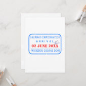 Bewerkbare Custom paspoort stempel generator sjabl Kaart (Voorkant / Achterkant in situ)