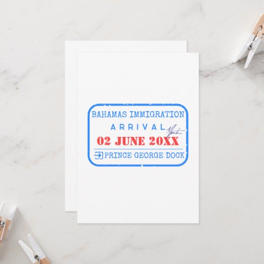 Bewerkbare Custom paspoort stempel generator sjabl Kaart (Voorkant / Achterkant in situ)