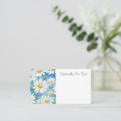 Bewerkbare Daisy Flower Shop Boeket Bericht Kaart Visitekaartje (Staand voorkant)