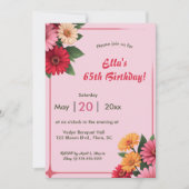 bewerkbare Daisy Invitation Kaart (Voorkant)