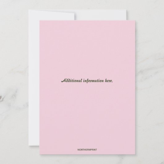 bewerkbare Daisy Invitation Kaart (Achterkant)