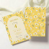 Bewerkbare Daisy Summer Birthday Invitation Kaart