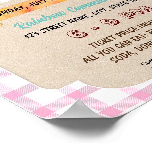 Bewerkbare Dames thee event flyer Poster (Hoek)