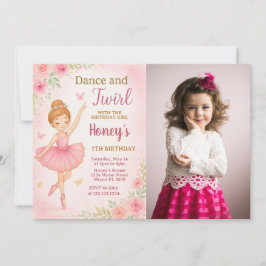 Bewerkbare Dance Party Sjabloon voor meisjes met f Kaart