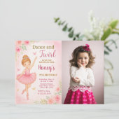 Bewerkbare Dance Party Sjabloon voor meisjes met f Kaart (Staand voorkant)