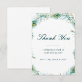 Bewerkbare Dankkaart, Aangepaste Trouwkaart RSVP Kaartje (Voorkant / Achterkant)