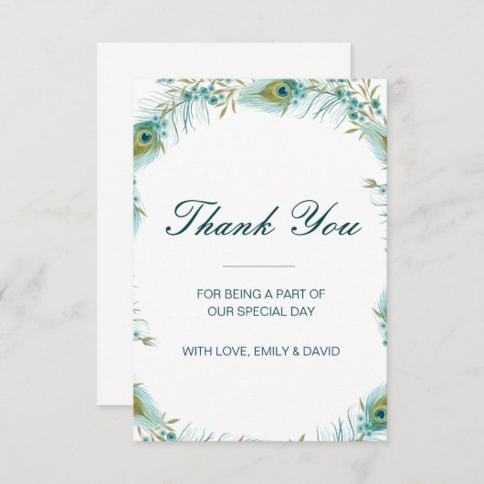 Bewerkbare Dankkaart, Aangepaste Trouwkaart RSVP Kaartje (Voorkant / Achterkant)