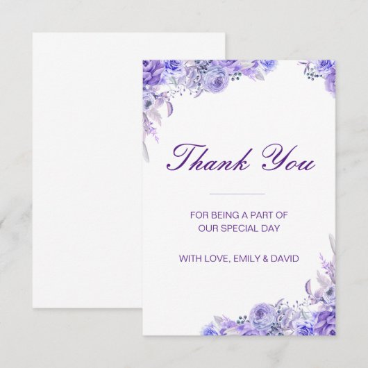 Bewerkbare Dankkaart, Aangepaste Trouwkaart RSVP Kaartje (Voorkant / Achterkant)