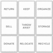 Bewerkbare decluttering labels Home Organisatie (Voorkant)