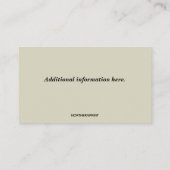 Bewerkbare dek veranda patio visitekaartje (Achterkant)