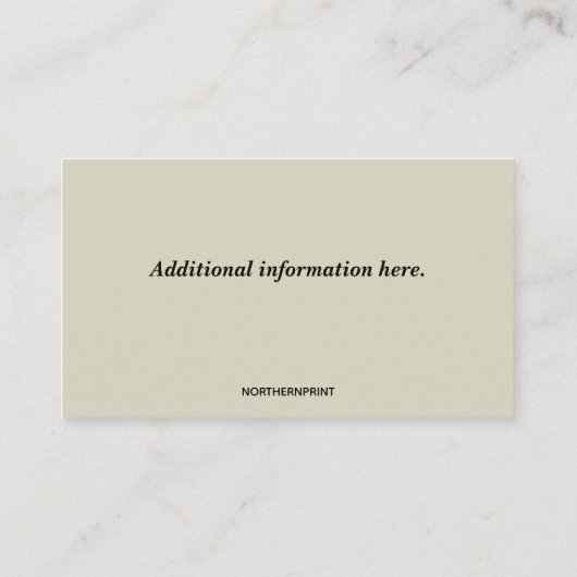 Bewerkbare dek veranda patio visitekaartje (Achterkant)