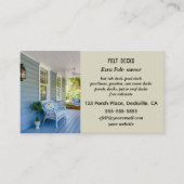 Bewerkbare dek veranda patio visitekaartje (Voorkant)