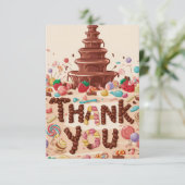 Bewerkbare Delicious Chocolate bedankkaart (Staand voorkant)