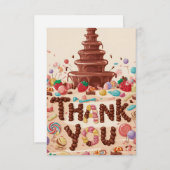 Bewerkbare Delicious Chocolate bedankkaart (Voorkant / Achterkant)