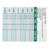 Bewerkbare diabetes bloedsuikerspiegel grafiek notitieblok (Voorkant)