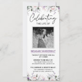 Bewerkbare digitale bloemenbegrafeniswebsite kaart (Voorkant)