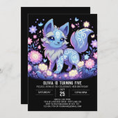 Bewerkbare digitale verjaardag van Wolf Kaart (Voorkant / Achterkant)