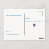 Bewerkbare Dinosaur Boy Baby shower Blue Oerwoud D Briefkaart (Achterkant)