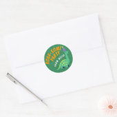 bewerkbare Dinosaur Party Sticker (Envelop)