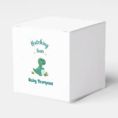 Bewerkbare Dinosaurus Baby Boy Shower Uitkomen Bin Bedankdoosjes (Voorkant Zijde)