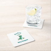 Bewerkbare Dinosaurus Baby Boy Shower Uitkomen Bin Kartonnen Onderzetters (Insitu)