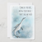 Bewerkbare Dinosaurus Feest Uitnodiging (0+) (Achterkant)