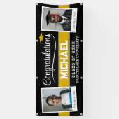 Bewerkbare diploma banner Toen en Nu met foto's (Verticaal)