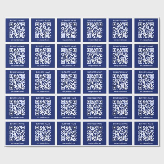 Bewerkbare (direct gegenereerde) QR-code | Marineb Cadeaupapier (Vlak)