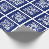 Bewerkbare (direct gegenereerde) QR-code | Marineb Cadeaupapier (Hoek)