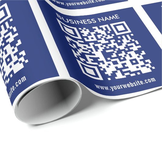 Bewerkbare (direct gegenereerde) QR-code | Marineb Cadeaupapier (Rol Hoek)