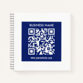 Bewerkbare (direct gegenereerde) QR-code | marineb Notitieboek (Voorkant)