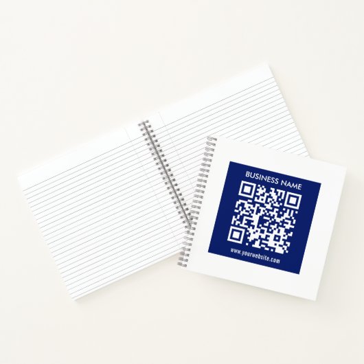Bewerkbare (direct gegenereerde) QR-code | marineb Notitieboek (Binnen)