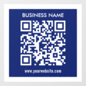Bewerkbare (direct gegenereerde) QR-code | Marineb Raamsticker (Vel)