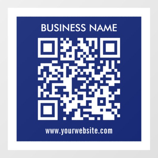 Bewerkbare (direct gegenereerde) QR-code | Marineb Raamsticker (Vel)