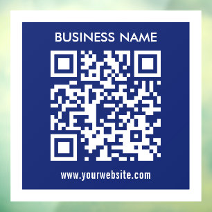 Bewerkbare (direct gegenereerde) QR-code marineb Raamsticker