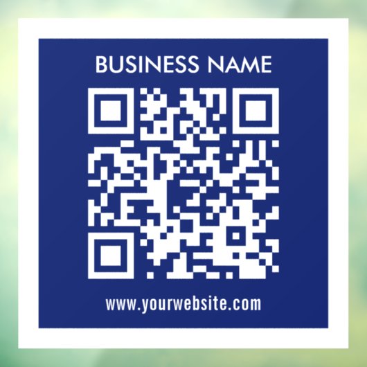 Bewerkbare (direct gegenereerde) QR-code | Marineb Raamsticker (Vel 3)
