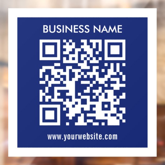 Bewerkbare (direct gegenereerde) QR-code | Marineb Raamsticker (Vel 2)