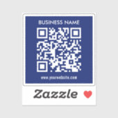 Bewerkbare (direct gegenereerde) QR-code | marineb Sticker (Vel)