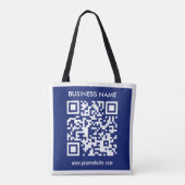Bewerkbare (direct gegenereerde) QR-code | marineb Tote Bag (Achterkant)