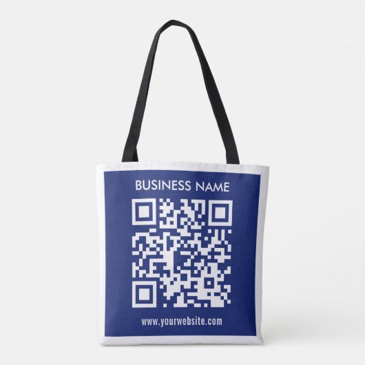 Bewerkbare (direct gegenereerde) QR-code | marineb Tote Bag (Achterkant)