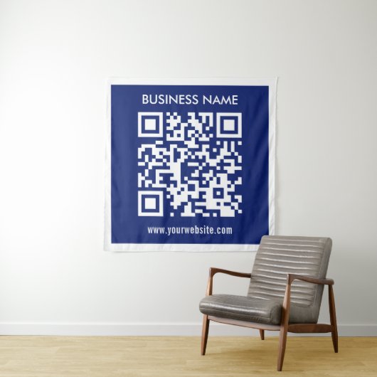 Bewerkbare (direct gegenereerde) QR-code | marineb Wandkleed (In situ)