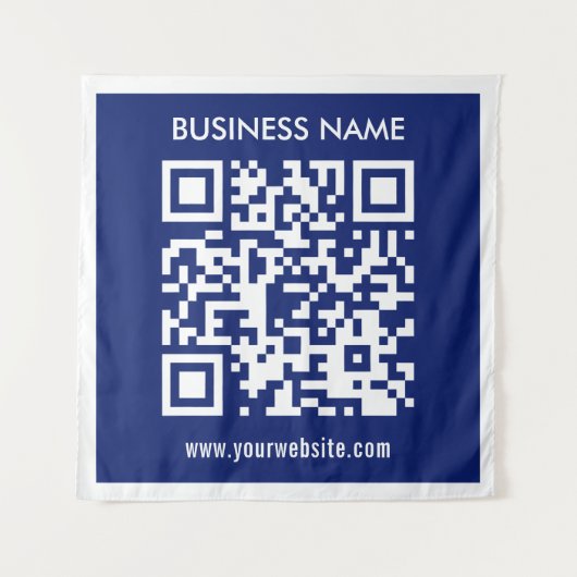 Bewerkbare (direct gegenereerde) QR-code | marineb Wandkleed (Voorkant)